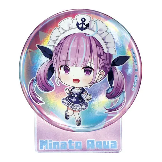 hololive SUPER EXPO 2023 開催記念缶バッジ&スタンドB 湊あくあ
