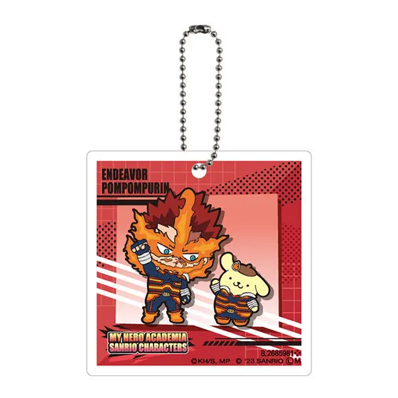 僕のヒーローアカデミア×サンリオキャラクターズ アクリルチャーム2 エンデヴァー×ポムポムプリン