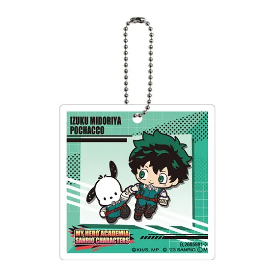 僕のヒーローアカデミア×サンリオキャラクターズ アクリルチャーム2 緑谷 出久×ポチャッコ
