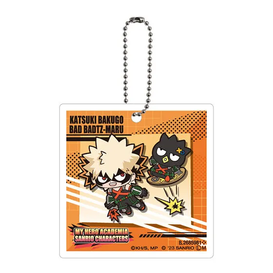 僕のヒーローアカデミア×サンリオキャラクターズ アクリルチャーム2 爆豪 勝己×バッドばつ丸