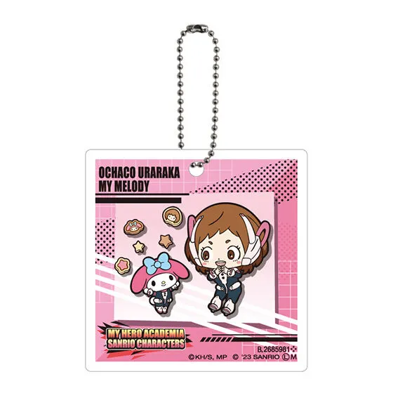 僕のヒーローアカデミア×サンリオキャラクターズ アクリルチャーム2 麗日 お茶子×マイメロディ