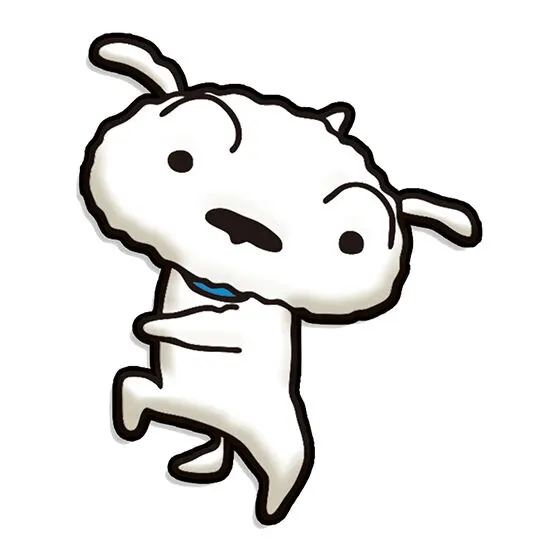クレヨンしんちゃん ぷっくりラバーマグネット2 シロ