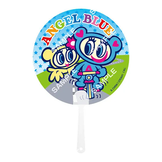 バンダイナムコアミューズメント限定【フラットガシャポン】ANGEL BLUEうちわコレクション デザインA