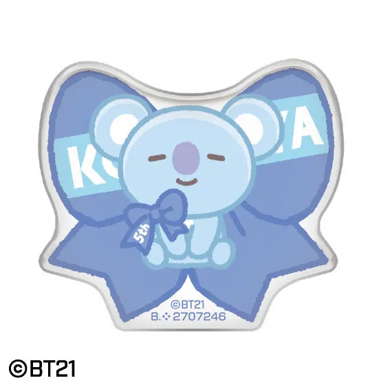 バンダイナムコアミューズメント限定 BT21 5th anniversary カプセルアクリルバッジ KOYA