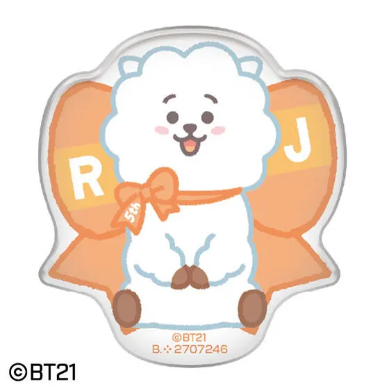 バンダイナムコアミューズメント限定 BT21 5th anniversary カプセルアクリルバッジ RJ