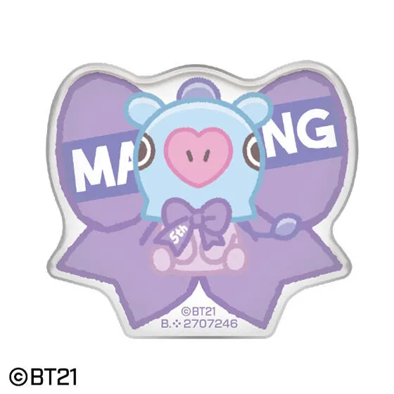 バンダイナムコアミューズメント限定 BT21 5th anniversary カプセルアクリルバッジ MANG