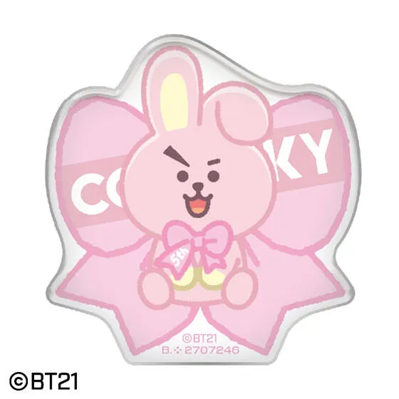 バンダイナムコアミューズメント限定 BT21 5th anniversary カプセルアクリルバッジ COOKY
