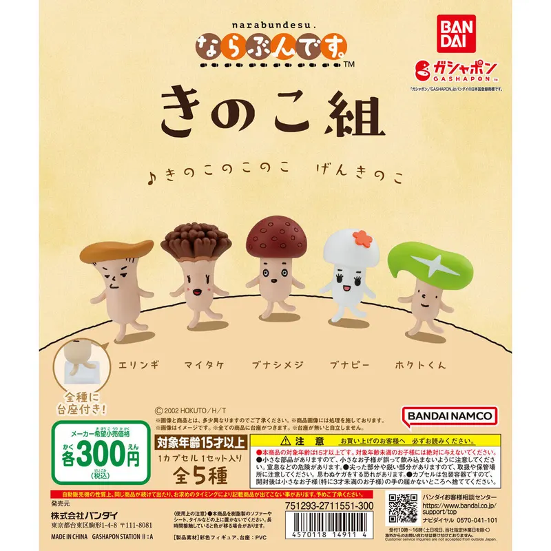 きのこ組 ならぶんです。の台紙