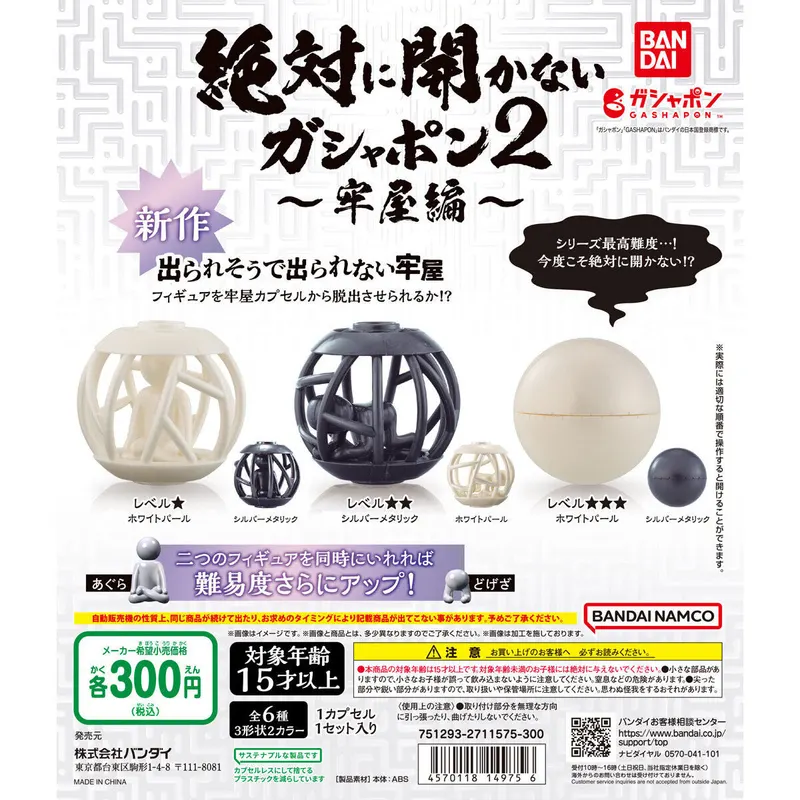 絶対に開かないガシャポン2~牢屋編~の台紙