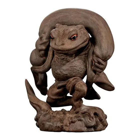 Art in Gashapon カエルの風神雷神像 カエルの風神像(木像カラー)