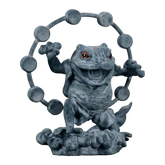 Art in Gashapon カエルの風神雷神像 カエルの雷神像(銅像カラー)