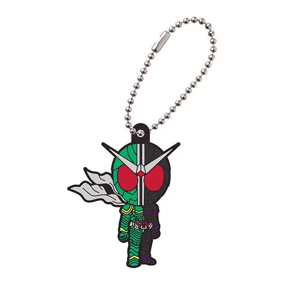 風都探偵 仮面ライダースカルの肖像 カプセルラバーマスコット 仮面ライダーW サイクロンジョーカー