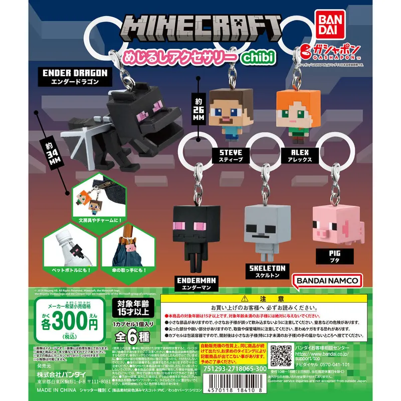 MINECRAFT めじるしアクセサリー chibiの台紙