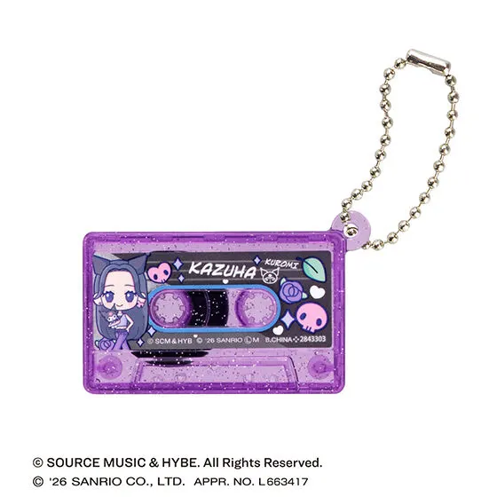 LE SSERAFIM × MY MELODY & KUROMI カセットテープチャーム KAZUHA(B)