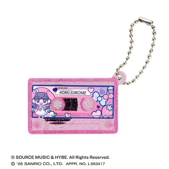 LE SSERAFIM × MY MELODY & KUROMI カセットテープチャーム HONG EUNCHAE(A)