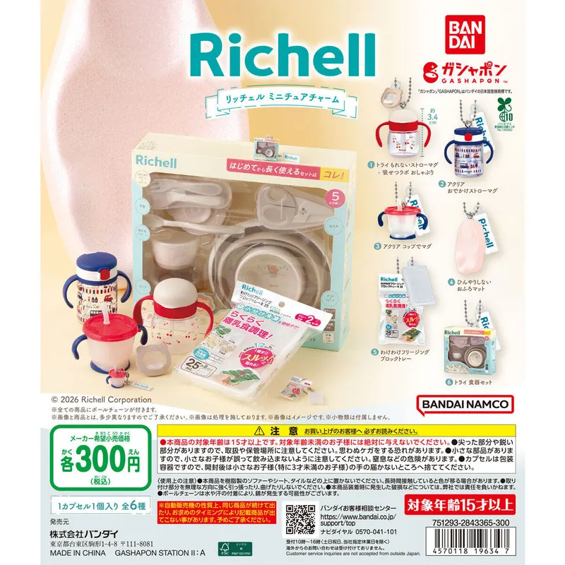 Richell ミニチュアチャームの台紙