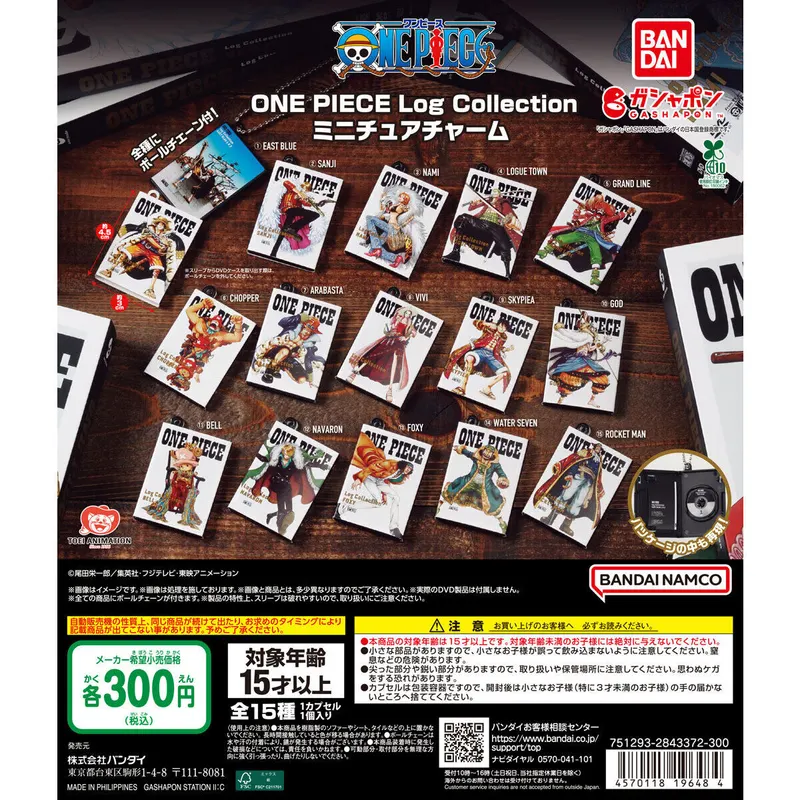 ONE PIECE Log Collection ミニチュアチャームの台紙
