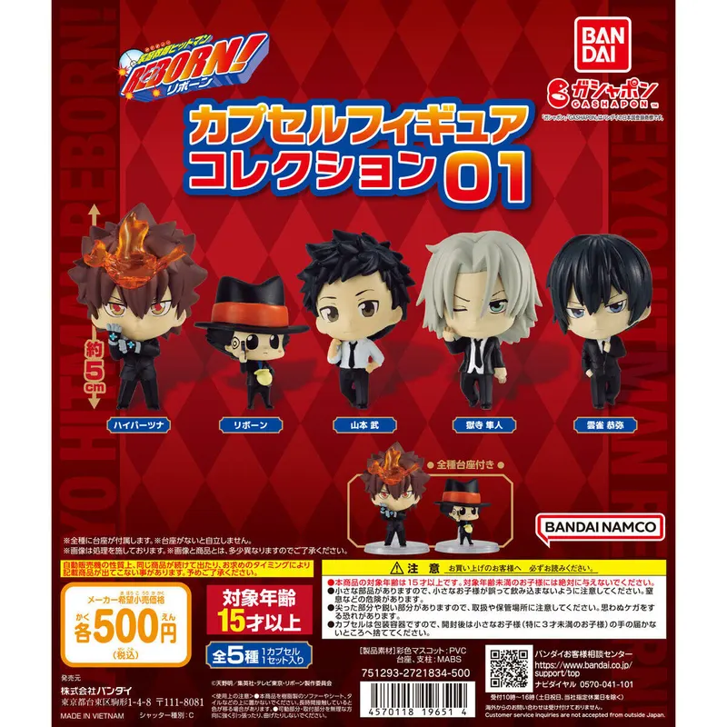 家庭教師ヒットマンREBORN! カプセルフィギュアコレクション01の台紙