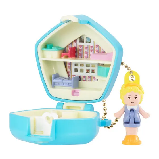 Polly Pocket ミニチュアチャーム 1992 POLLY IN THE NURSERY(LIGHT BLUE PENTAGON)