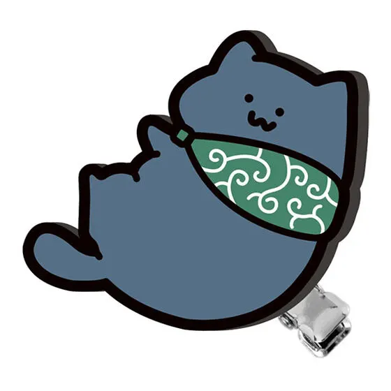 お文具といっしょ カプセルヘアクリップなのです 猫さん