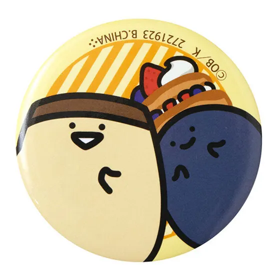 お文具といっしょ あそーとこれくしょんなのです BIG缶バッジ プリンさん&名も無き者