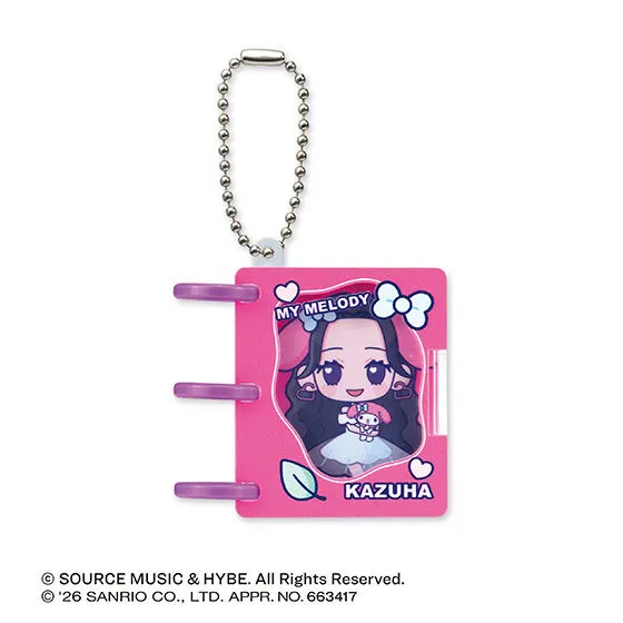 LE SSERAFIM × MY MELODY & KUROMI リングノートマスコットチャーム KAZUHA(A)