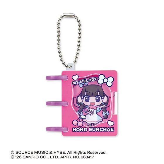 LE SSERAFIM × MY MELODY & KUROMI リングノートマスコットチャーム HONG EUNCHAE(A)