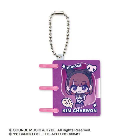 LE SSERAFIM × MY MELODY & KUROMI リングノートマスコットチャーム KIM CHAEWON(B)