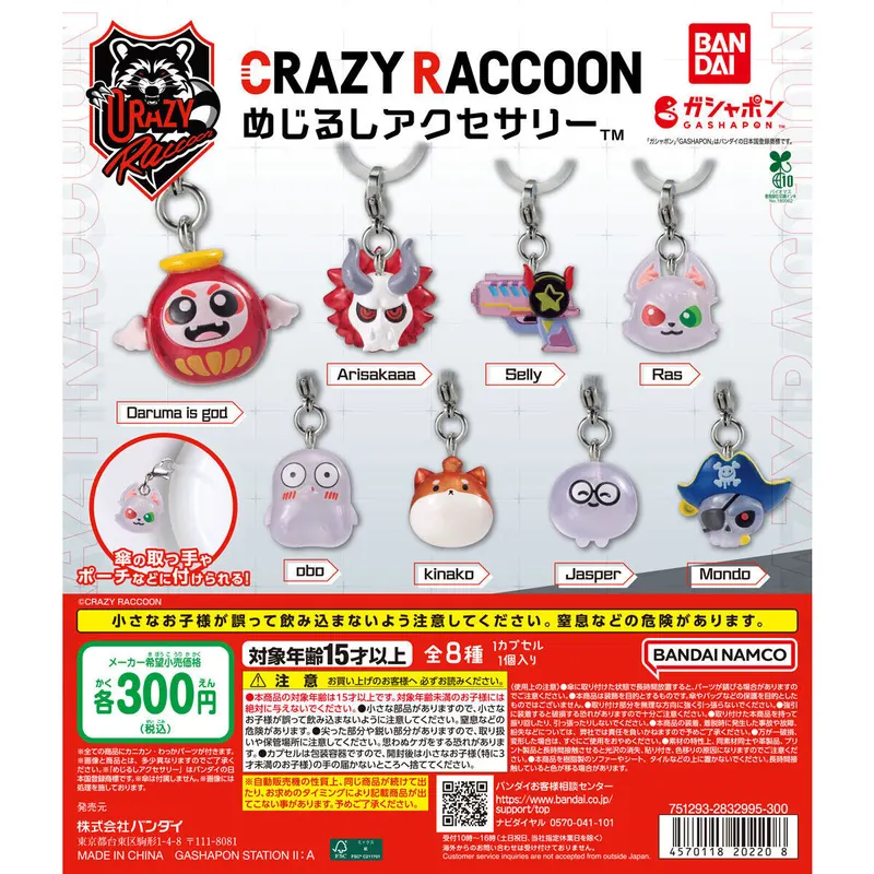 CRAZY RACCOON めじるしアクセサリーの台紙