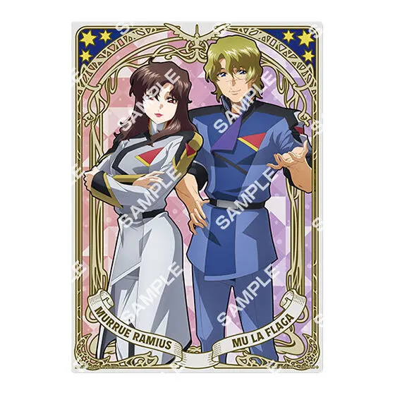 バンダイナムコアミューズメント限定 【フラットガシャポン】『機動戦士ガンダムSEED FREEDOM』 クリアボードコレクション マリュー・ラミアス/ムウ・ラ・フラガ