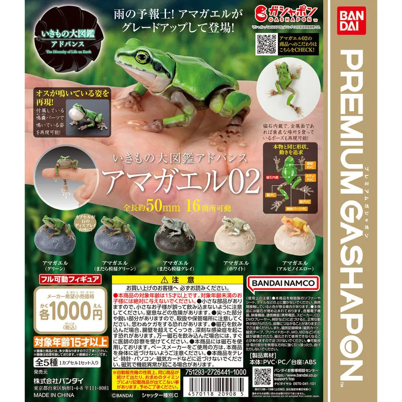 いきもの大図鑑アドバンス アマガエル02の台紙