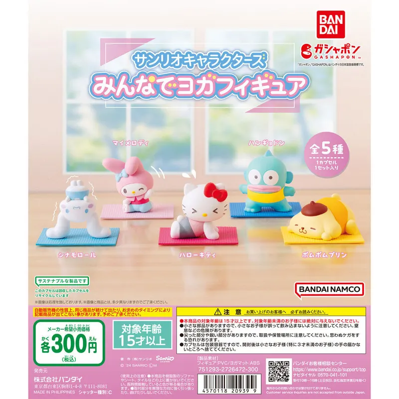サンリオキャラクターズ みんなでヨガフィギュアの台紙