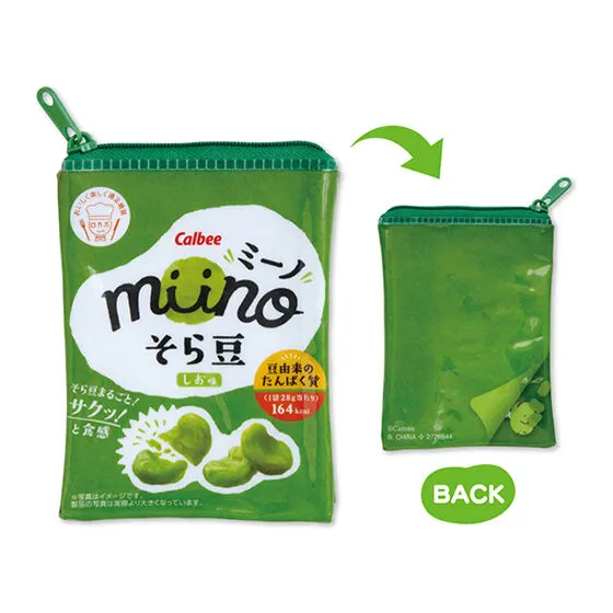 カルビー miino(ミーノ) グッズコレクション ビニールポーチ(そら豆しお味)