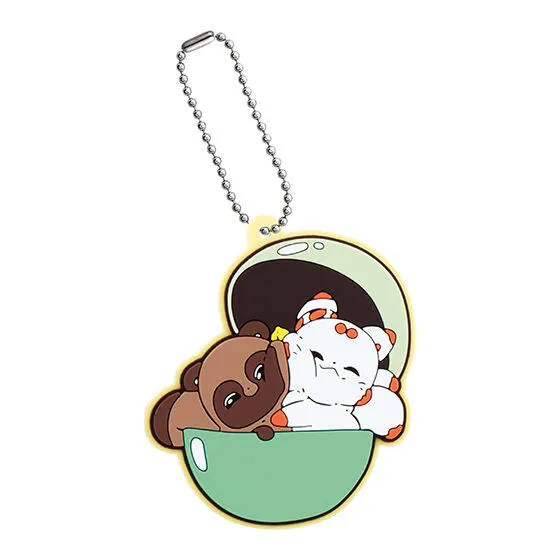 二尾の小狐てnこ カプセルラバーマスコット デザインA