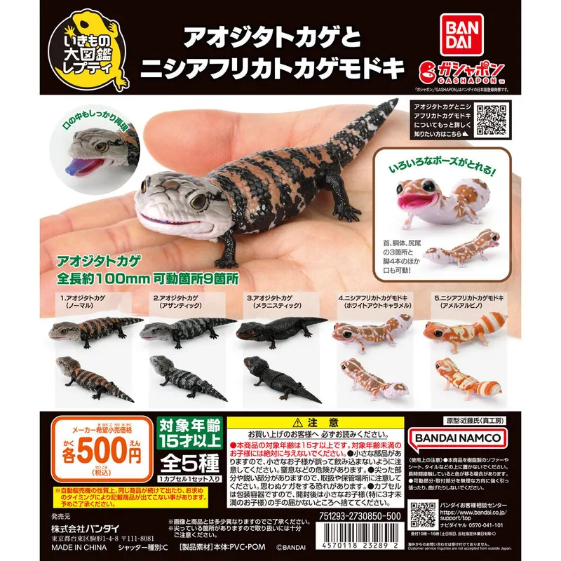 いきもの大図鑑レプティ アオジタトカゲとニシアフリカトカゲモドキの台紙