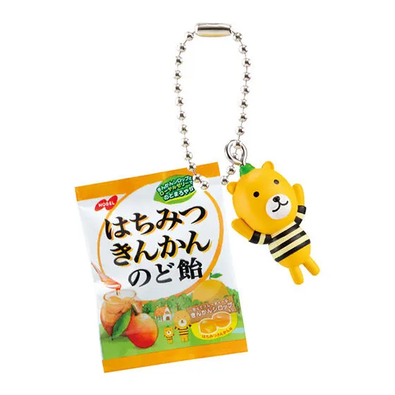 ノーベル製菓 シャカシャカミニチュアチャーム はちみつきんかんのど飴