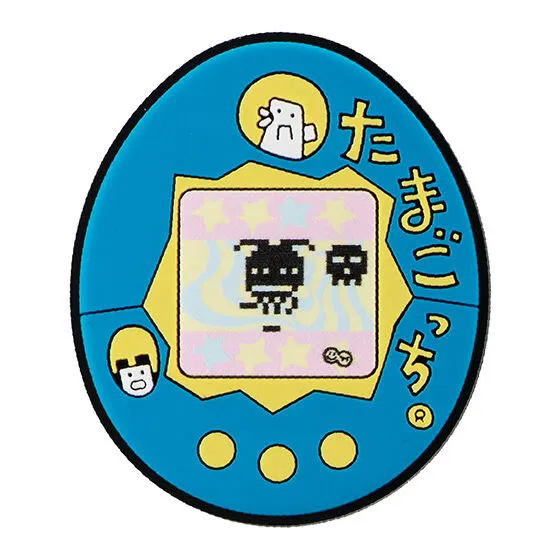 たまごっち ぷっくりラバーマグネット ブルー・ロゴ(ズキっち)