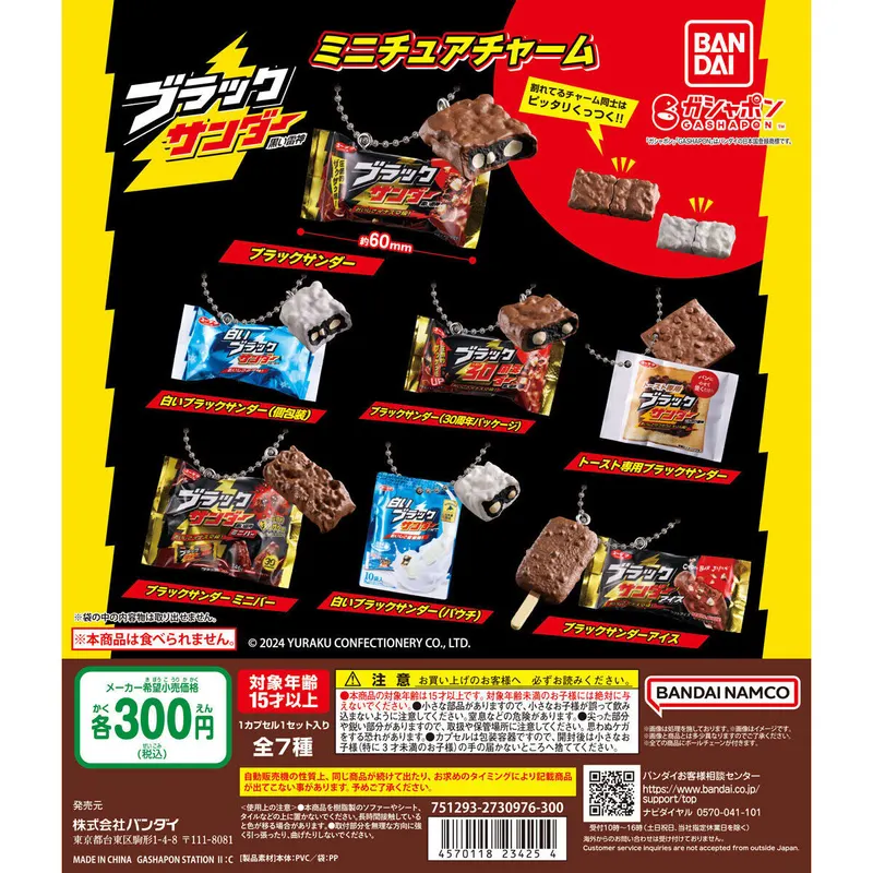 ブラックサンダー ミニチュアチャームの台紙