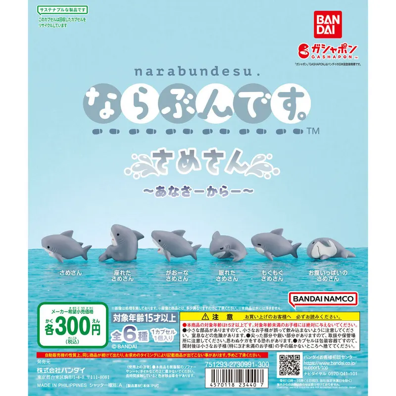 ならぶんです。 さめさん ~あなざーからー~の台紙