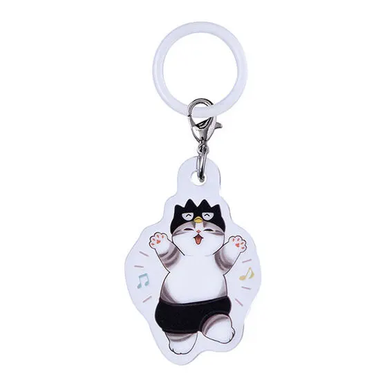 mofusand×サンリオキャラクターズ ふらっとめじるしアクセサリー バッドばつ丸×mofusand