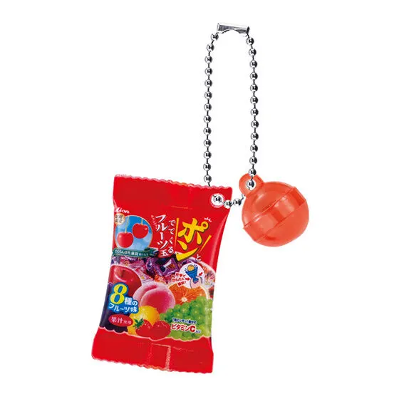 ライオン菓子 シャカシャカチャーム ポンとでてくるフルーツ玉