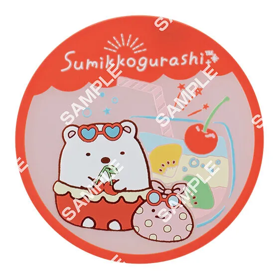 すみっコぐらし クリアラバーコースター しろくま&ふろしき
