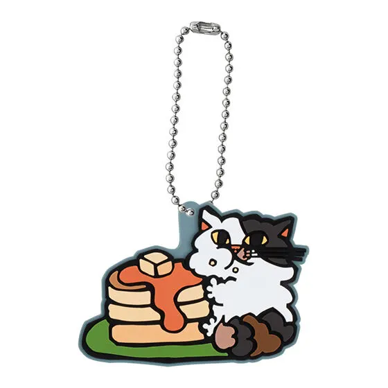 切り絵クリエイターKEN カプセルラバーマスコット ホットケーキねこ