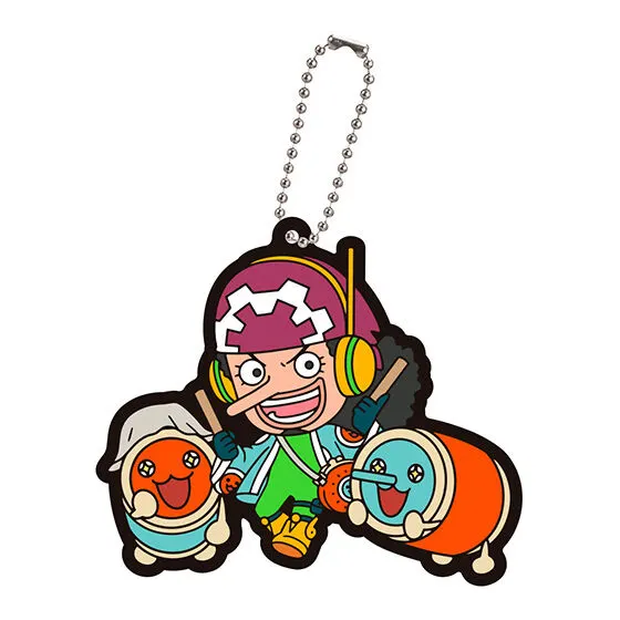 ワンピース×太鼓の達人 カプセルラバーマスコット ウソップ どんちゃん&かっちゃん