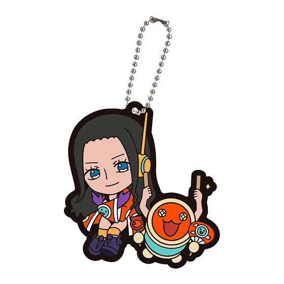 ワンピース×太鼓の達人 カプセルラバーマスコット ロビン どんちゃん