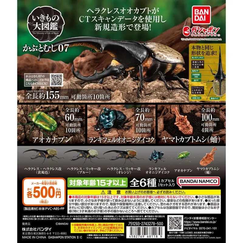 いきもの大図鑑 かぶとむし07の台紙