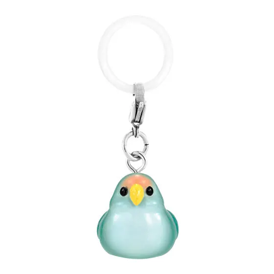 めじるしアクセサリー ゆらりことり NEW コザクラインコ(シーグリーン)