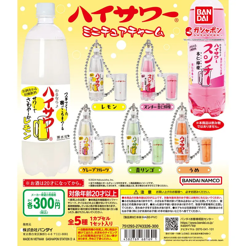 ハイサワー ミニチュアチャームの台紙