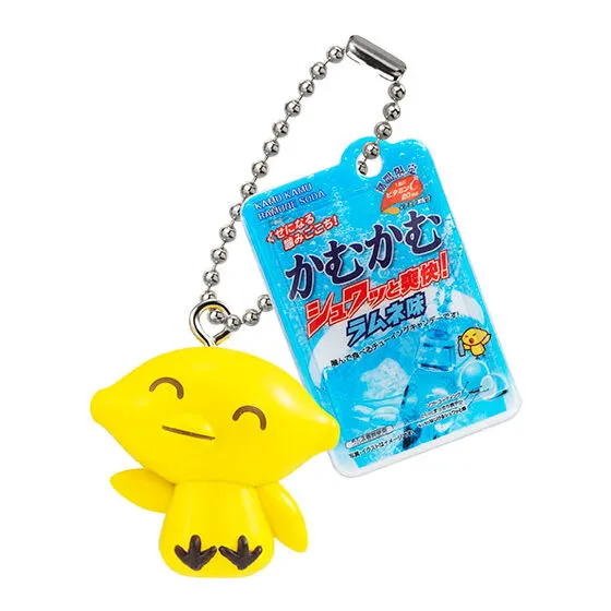 かむかむシリーズ ミニチュアチャーム かむかむラムネ味(パウチ)&かむぴよ