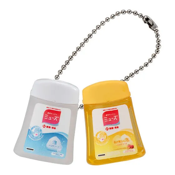 薬用せっけんミューズ ミニチュアチャーム ノータッチ泡ハンドソープ(ボトル2個パック)(ピーチ&ローズの香り)&(ミューズけっせんの香り)